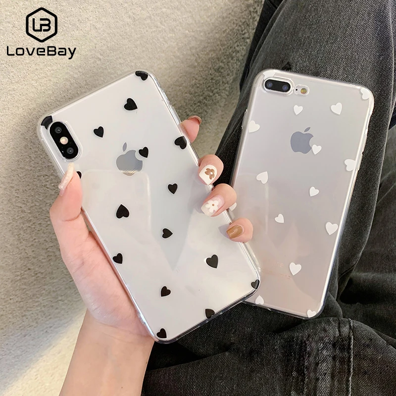 Lovebay Phone Case For iPhone 11 6 6s 7 8 Plus X XR 11Pro XS Max Cute
Cartoon Wave Point Transparent Soft TPU For iPhone X Cover