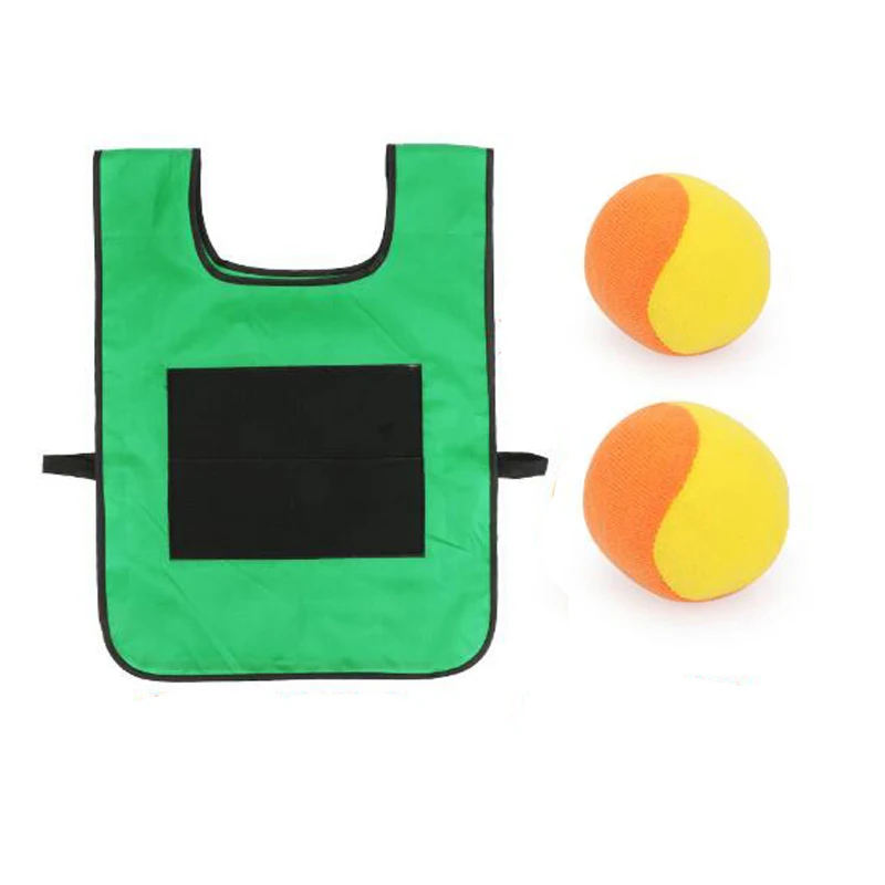 Детская школьная уличная ловушка Pull ball игры для активного отдыха Оборудование для детского сада развивающие игрушки спортивный жилет детский ZXH - Цвет: S green 2ball