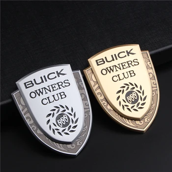 

Car Creative Sticker Metal Decal Badge for Buick Onwers Club Lacrosse Envision Century Lucerne Regal Encore Hrv Allure Enclave