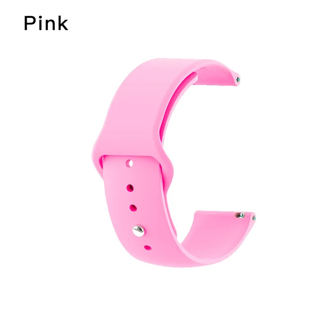 Pink Силиконовый ремешок для Huami Amazfit Bip ремешок 20 мм для Xiaomi mijia кварцевый Garmin Forerunner 645 Vivoactive 3 - Цвет ремешка: Pink