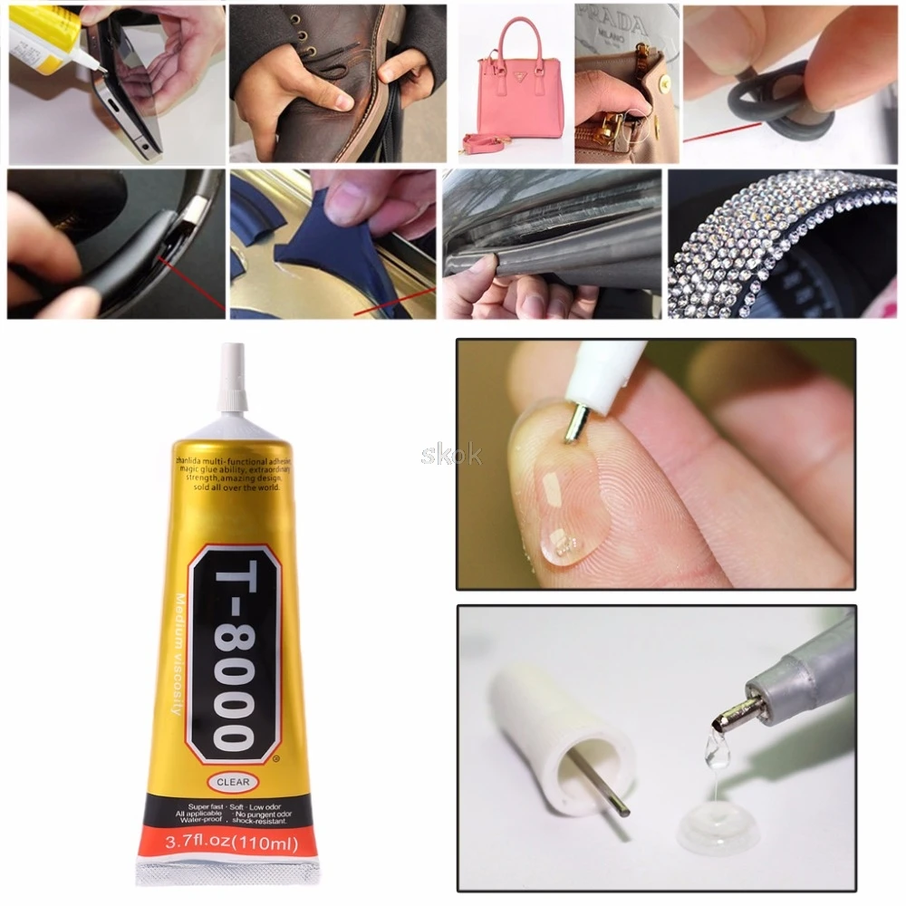

T8000 Multi purpose Adhesive glass touch screen panel frame fixing glue 110ml Adhesive glue