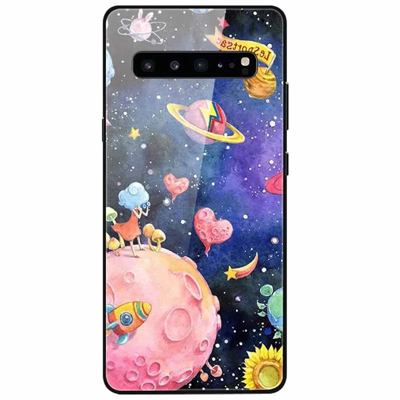 For Samsung S10 Case Tempered Glass hard shockproof cover For Samsung Galaxy S10 Plus / S10e Funda S10+ S10Plus S 10 Funda Coque kawaii phone cases samsung Cases For Samsung