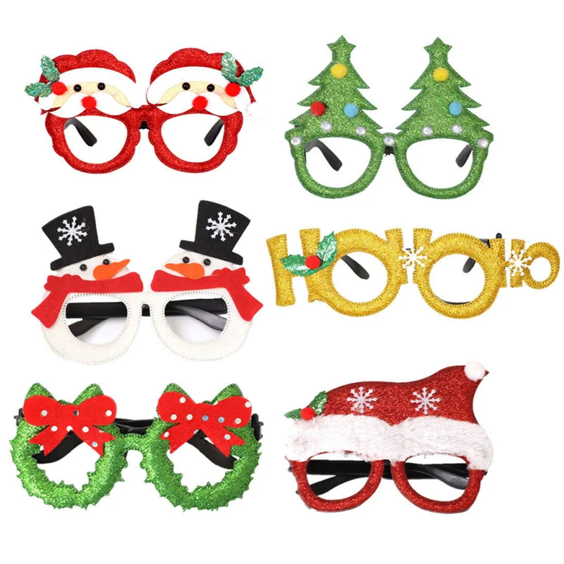 Рождественские украшения игрушки для взрослых и детей Санта-Клаус Снеговик рога очки Рождественские декоративные очки Рождественский подарок