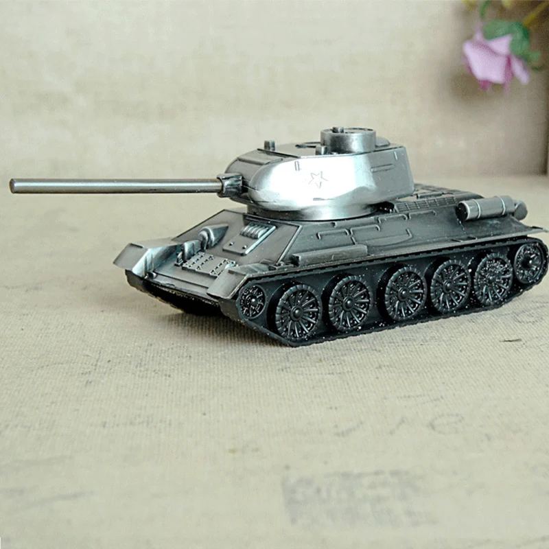 Ретро Военный танк, детские игрушки, украшения для дома, металлический танк, модель для фотосъемки, модель для гостиной, украшение из железа
