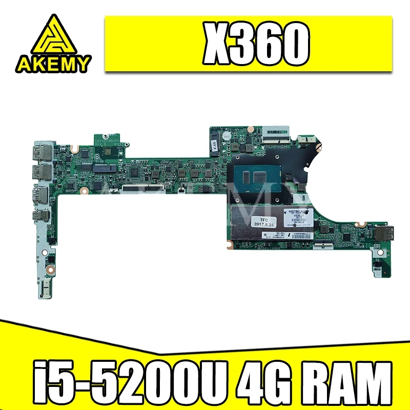 Для For HP Spectre X360 13 4000 материнская плата для ноутбука 801507 501 с процессором i5 5200U 4 Гб RAM