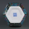 Qianlong Enamel Hexagons Vase With Flower And Bird Pattern Jingdezhen Antique Ceramic Vase 5
