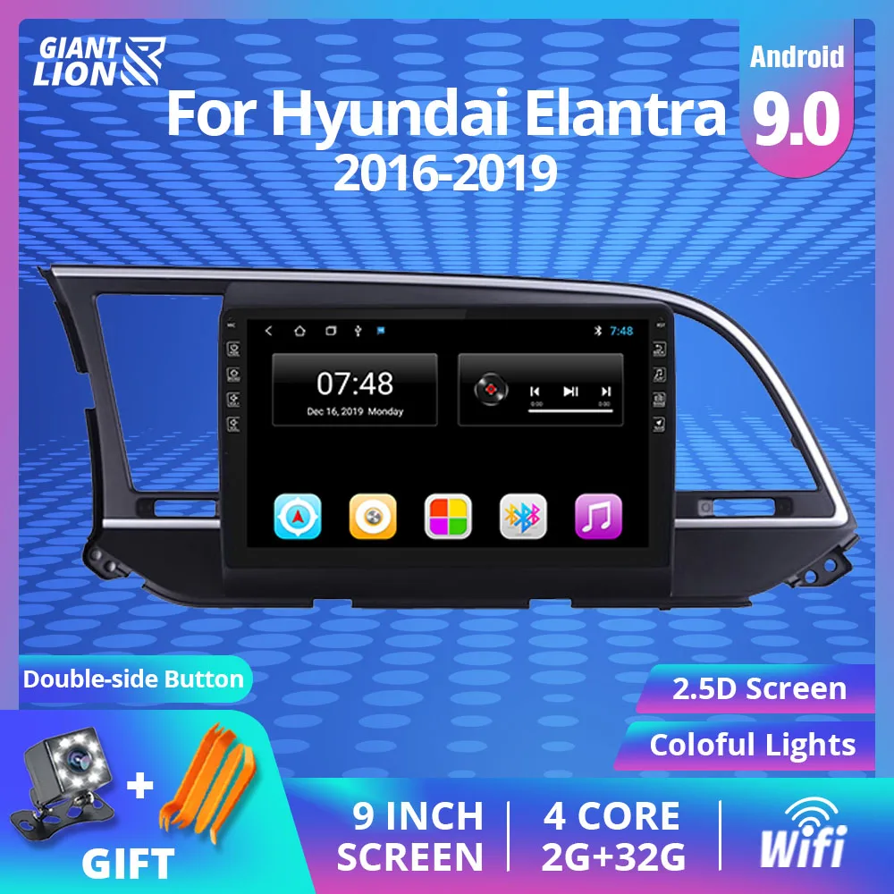 Автомагнитола 2 Din Android 9 0 для Hyundai Elantra 2016-2019 автомобильный мультимедийный