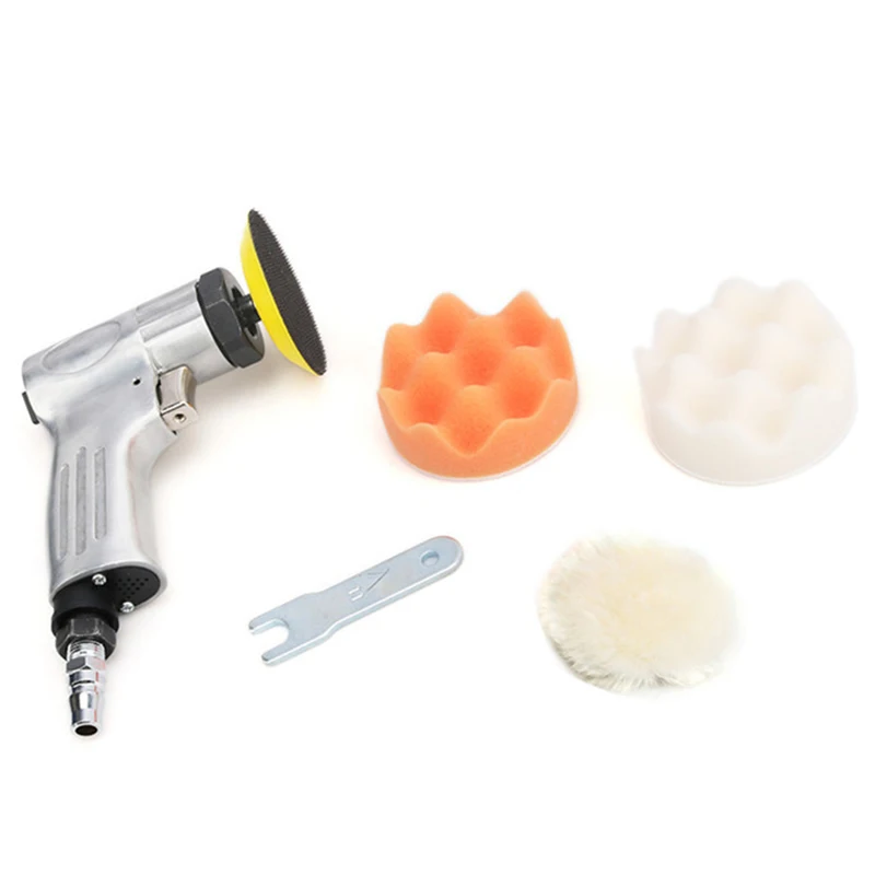

Mini Air Sander Pneumatic Polisher Machine Polishing Pad Tools Grinders Inch Sandpaper Wool Tray Wave Sponge Discs Intake Port