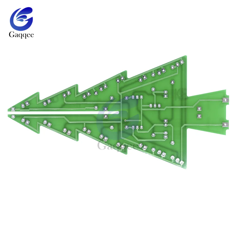 СВЕТОДИОДНЫЙ 3D Набор для творчества с изображением рождественской елки, RGB, 7 цветов, красный/зеленый/желтый, набор схем, электронный набор, праздничный декор, комплект монтажной платы