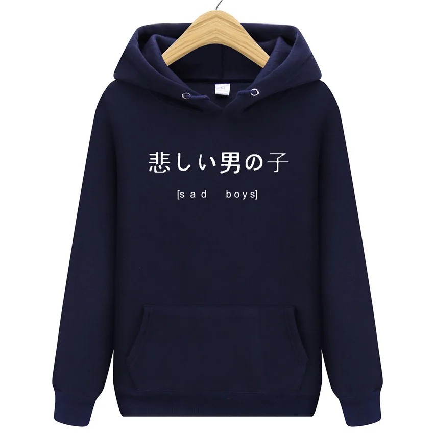 New sad Boys Printed Fleece Pullover Hoodies MenWomen Casual Hooded Streetwear Sweatshirts Hip Hop Harajuku Male Tops Oversize  (11)