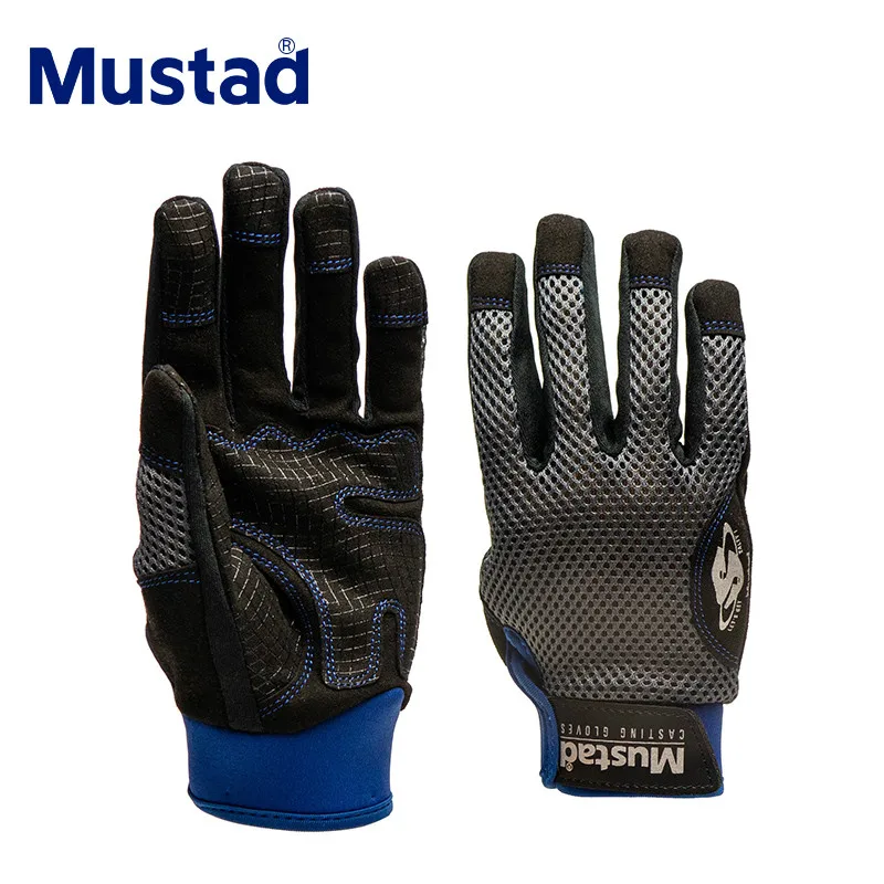 Mustad Fishing Gloves Full Finger Leather Warm Pesca Neoprene