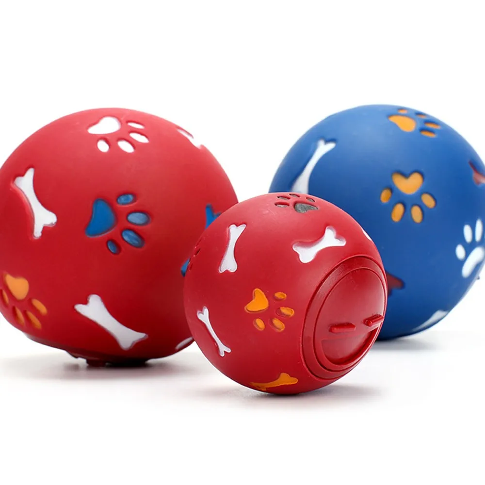 Игрушки для домашних животных, игрушка-головоломка для укуса, утечки собак, Размер шарика, молочный ладан, желатиновый шар, красный/синий,, обучающая жевательно-кусательная игрушка-головоломка