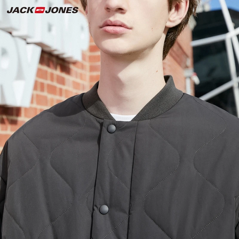 JackJones Мужская стеганая куртка-бомбер модное короткое пальто 219309509