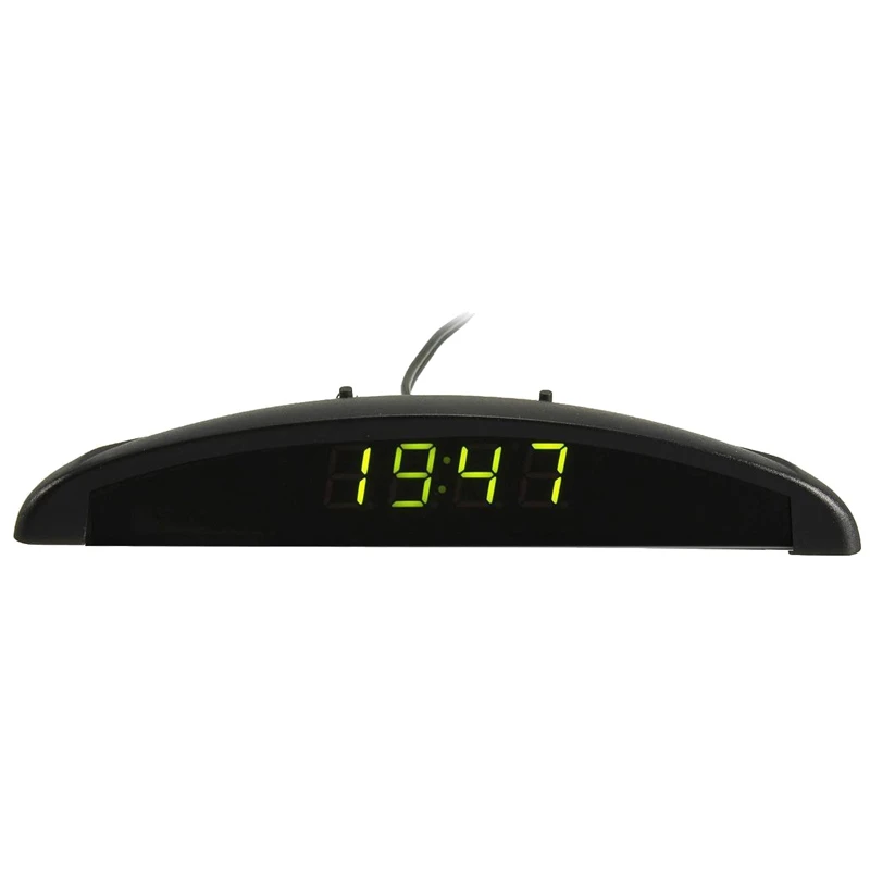 3 In 1 Digital Led Uhr Clock Temperatur Anzeige Thermometer Voltmeter 12V Auto 