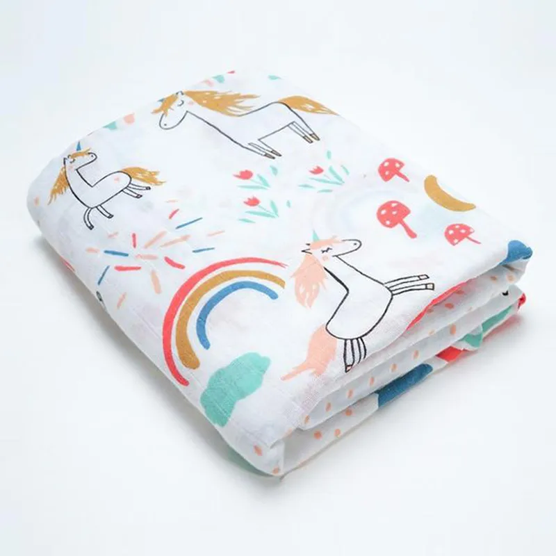 Muslin Cotton Baby Swaddles Soft Newborn Blankets Bath Gauze Infant Wrap Sleepsack Stroller Cover Play Mat Baby Deken
