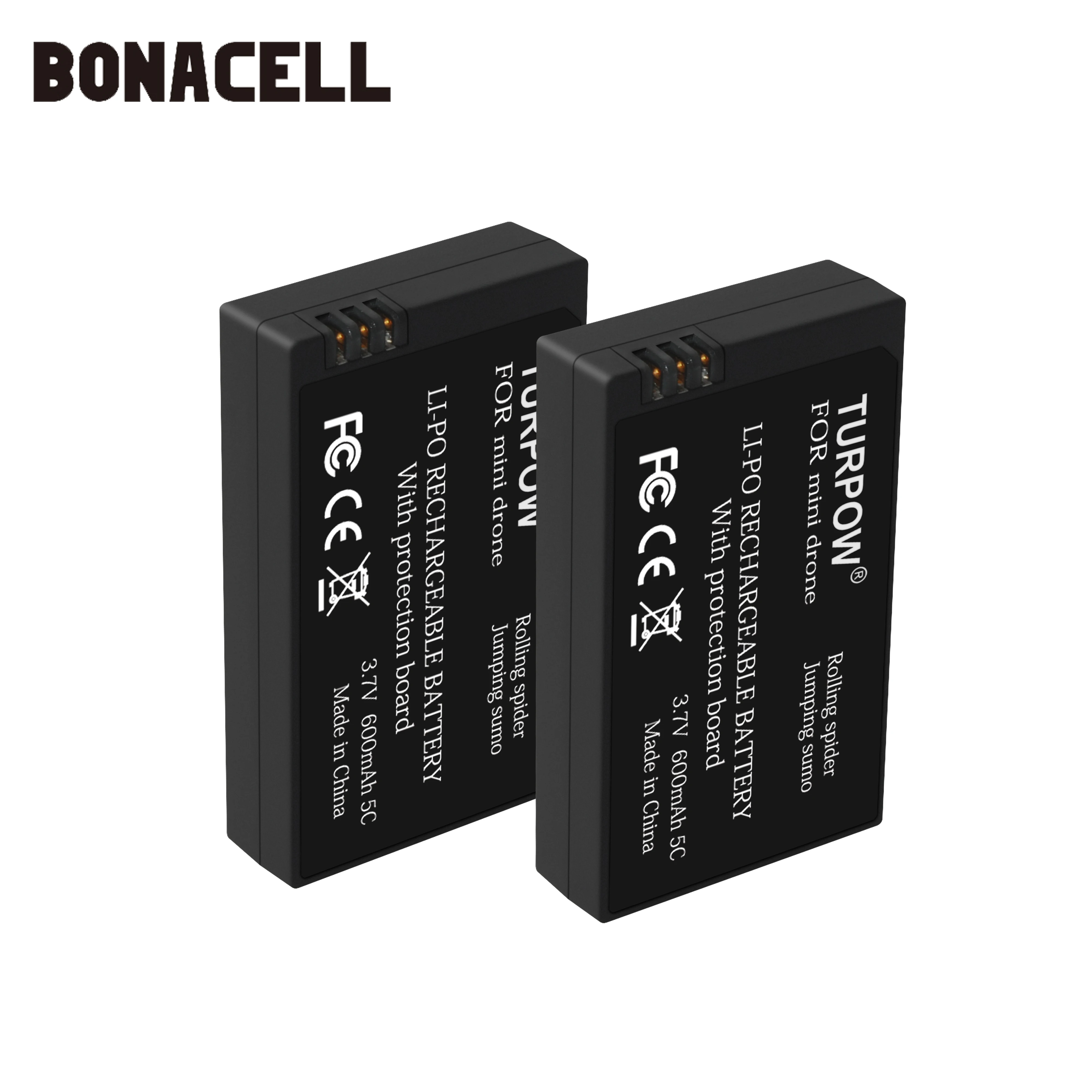 Bonacell 3.7V 600mah Li-po Battery for Parrot Mini drones Rolling Spider Jumping Sumo Mini Drone L40