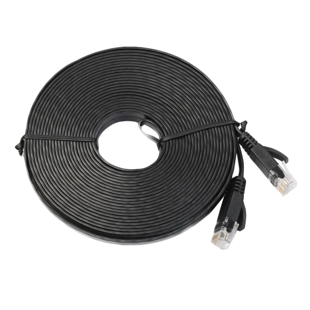 RJ45 Cat6 Сетевой LAN кабель пластиковый Ethernet плоский UTP патч-корд 49ft |
