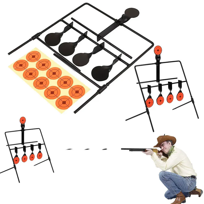 Младенца Стрельба Цель 5-металлическая пластина сбросить стрелка Пневматическое оружие для стрельбы из лука
