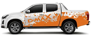 Для dmax настроить аксессуары автомобиля наклейки 2 шт. боковое тело задний багажник грязи Стайлинг Защита царапин Модифицированная графическая виниловая Автомобильная наклейка - Название цвета: gloss orange