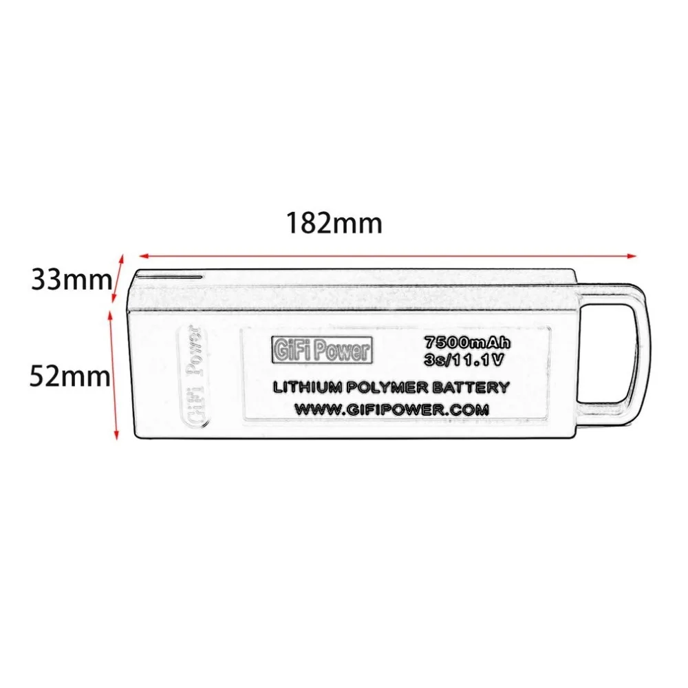 7500mAh 11,1 V 3S полета Lipo аккумулятор большой емкости Дрон резервного копирования батарея для Yuneec Q500 4K для Typhoon RC Дрон