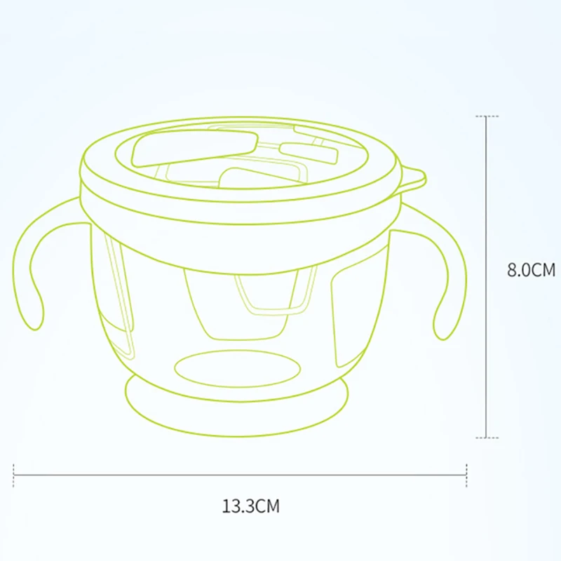 Детская двойная ручка, защищенная от проливания конфет, пищевая присоска, миска для перекуса, контейнер для еды, для детей, малышей, коробка для кормления, коробка для закусок