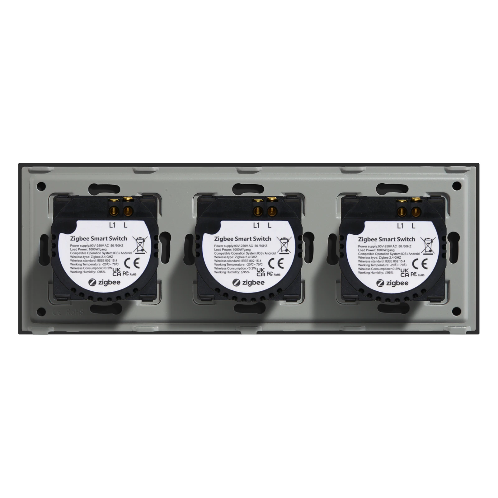 Bseed-ο Zigbee Ʈ EU ̱ ̺ 1/2/3 Gang 228mm ġ Ʈ ġ,  г Ʈ ġ Alexa Ʈ  ȣȯ
