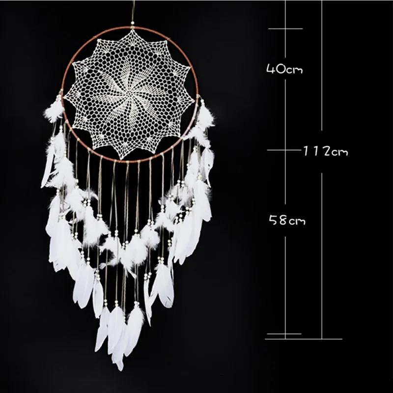 Nordic Home Decoration Dreamcatcher Large Size Feathers Hand-Woven Ornaments Birthday Graduation Gift Wall Hanging Decoration