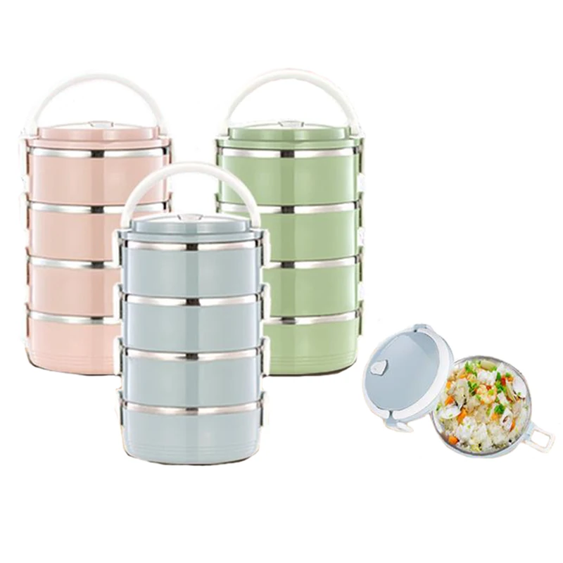 

New Portable Lunch Box Bento Box Stainless Insulation Lunchbox Kid Food Thermal Container Picnic Leak-Proof Case Snack Box