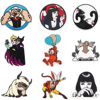 

100pcs/lot G1076 Cute Patch Cartoon Iron on Embroidered Patch Thermotolerant Sewing Applique Sew On Fabric Diy Badges