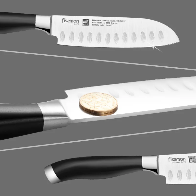 Нож шеф повара Fissman Профессиональный кухонный нож из нержавеющей стали для