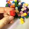 100 pièces/lots 10mm Cubes de bois dés colorés pièces d'échecs Angle droit pour jeton Puzzle jeux de société éducation précoce livraison gratuite ► Photo 3/6