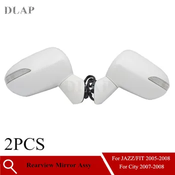 

Auto 2PCS Left Right Rearview Outer Side Mirror For HONDA FIT JAZZ CITY 2003-2008 GD6 GD8