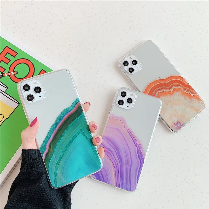 

Luxury Glitter Marble Phone Case For iPhone 11 11Pro Max Transparent Case For iPhone 8 7 Plus X XS Max XR Cover Fundas Coque