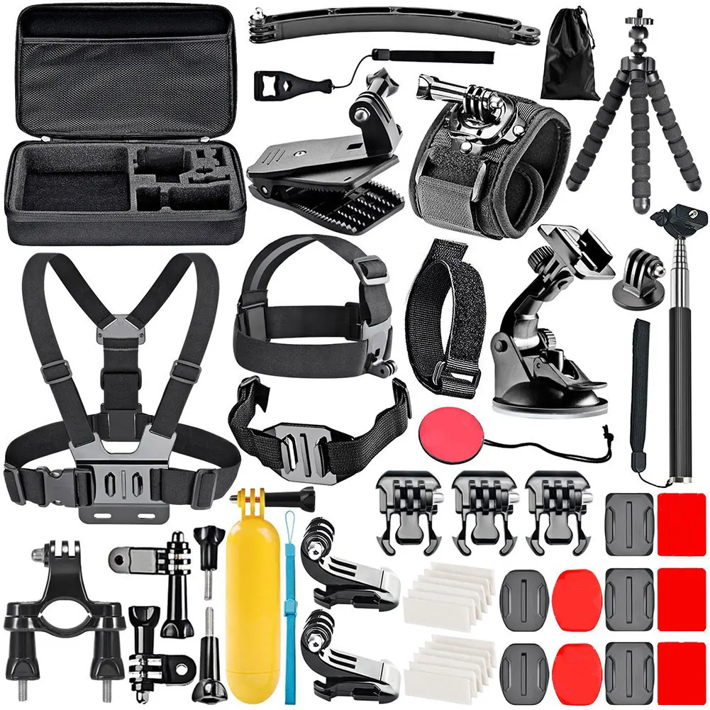 

50pcs/set Action Camera Accessories With Bracket Screw Travel Protect Cover PC Home Portable Basic Mount Suction Cup For GoPro