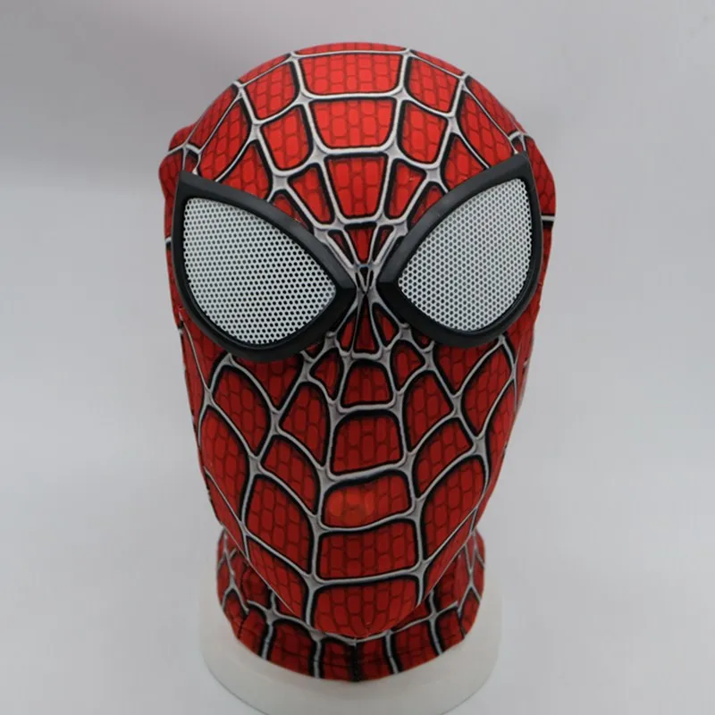 Черный домашний костюм Железный Питер Паркер Майлз Моралес хелмат Косплей Костюм Маска из лайкры супергероя 3D линзы маски для мужчин - Цвет: Red Style 2