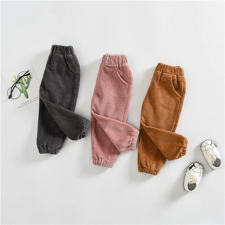 [Micro] Baby Spring And Autumn Corduroy Pants KID'S Trousers Men And Women Children Casual Pants Children Cotton Trousers