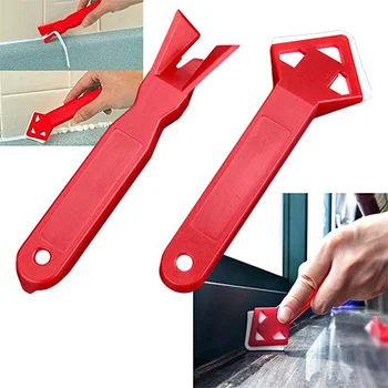

Plastic 2pcs / set Squeegee House Spatula Negative Angle Glass Scraper Shovel Blade Removal Rubber Residue Floor Cleaning Tools