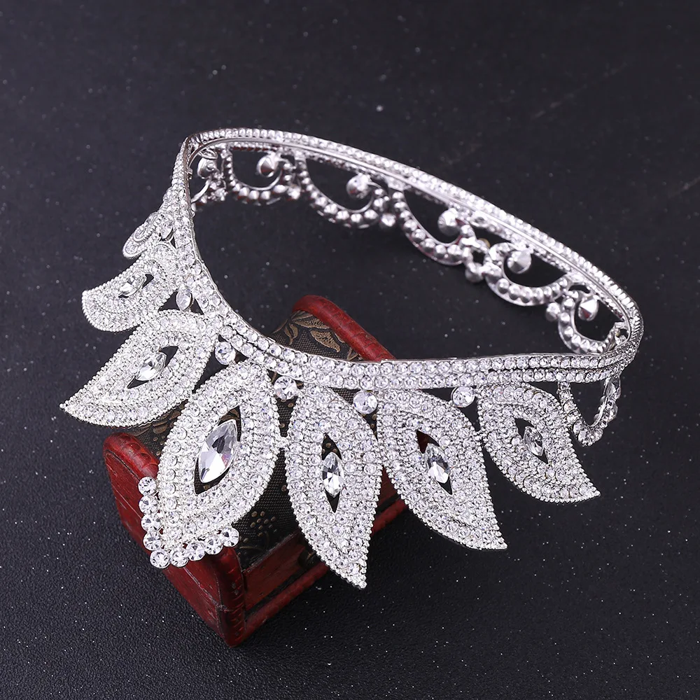 Baroque Wedding Crown Bride tiara Crowns for Queen Pageant Diadem Prom Headdress Bridal Princess Hair Jewelry Accessories