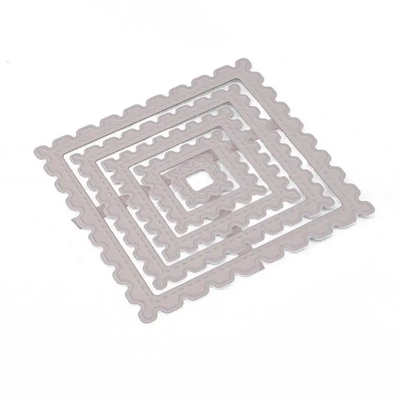 5pc New Metal Cutting Dies DIY Scrapbooking Square Postage Stamp Die Cut Stencils Making Album Paper Cards Template Crafts Decor | Дом и сад