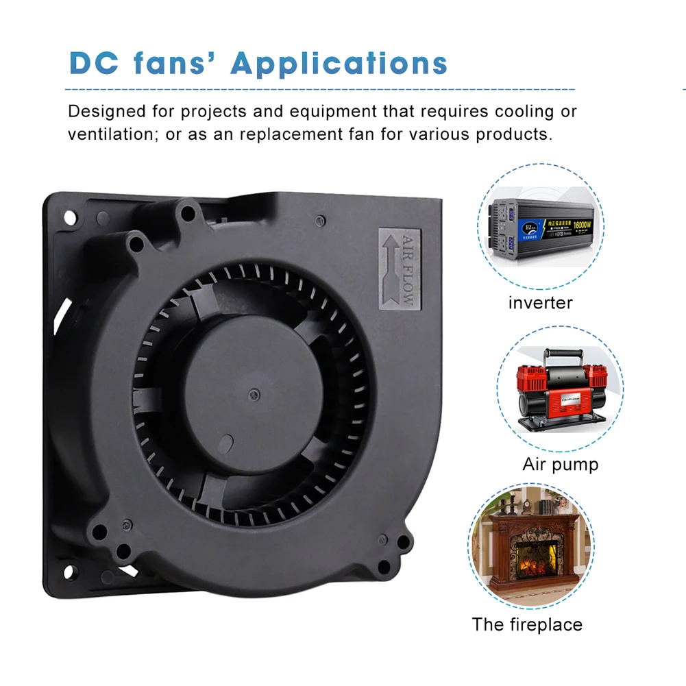 Ventilador de Ventilação de Ventilação Ventilador de Refrigeração Gdestie 24v 48v 110v 115v 1 Peça v 220v 240v 120mm 12cm 5v 12v - Imagem 2