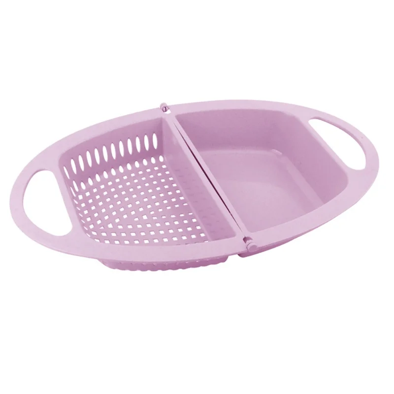 Kitchen Multifunction Folding Plastic Fruit Basket For Seafood Washing Drain Basket