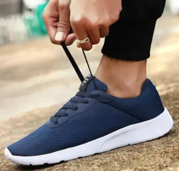 

2020 Comfort Color Breathable Sport Couple Running Shoes Men Lace Up Gym