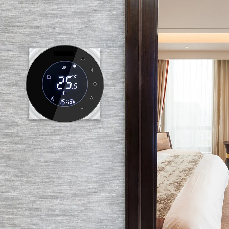 Black Bht-6000Gblw 16A Wifi Электрический нагревательный термостат подогрев пола термостат программируемый комнатный регулятор температуры - Цвет: Black