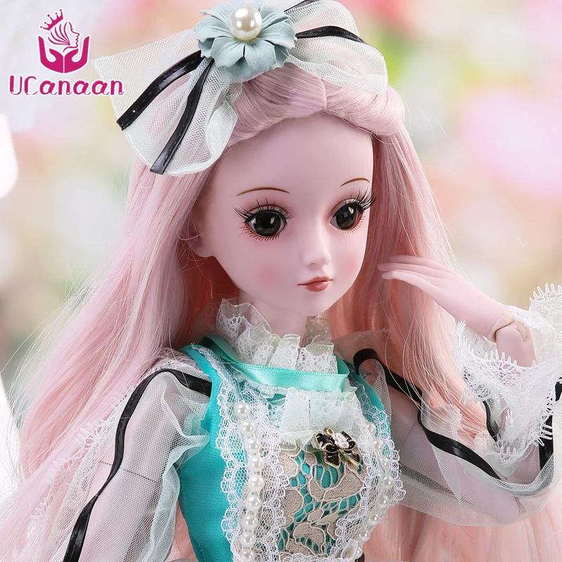 UCanaan 23,6 ''BJD SD кукла 19 шаровых суставов куклы с одеждой наряд обувь парик волосы макияж для девочек