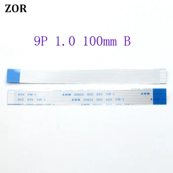 

20/50/100pcs FFC FPC 9pin flat flexible cable 1.0mm pitch 9 pin reverse Length 100mm Width 10mm Ribbon 9p AWM 20624 80C 60V VW-1