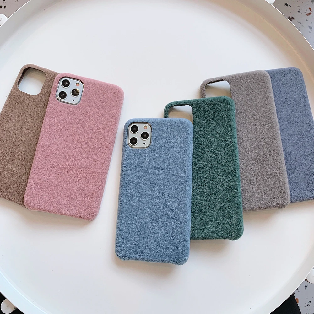 Модный теплый Гладкий замшевый Меховой чехол s для iphone 11 Pro Max чехол для телефона для iphone XR XS Max X 7 8 Plus задняя крышка чехол