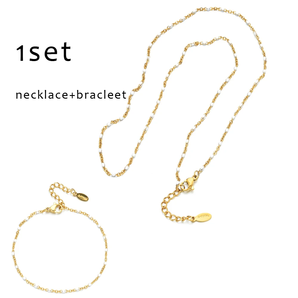 Zmzy Fashion Enamel Chains Necklace 
