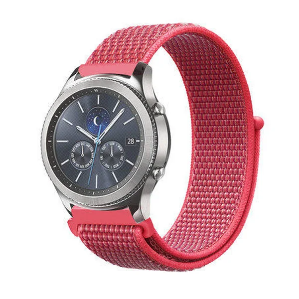 Galaxy watch 46 мм ремешок для samsung gear S3 Frontier 42 мм active 2 huawei watch gt ремешок amazfit bip нейлон 22 мм ремешок для часов 44 40 - Цвет ремешка: hibiscus 23