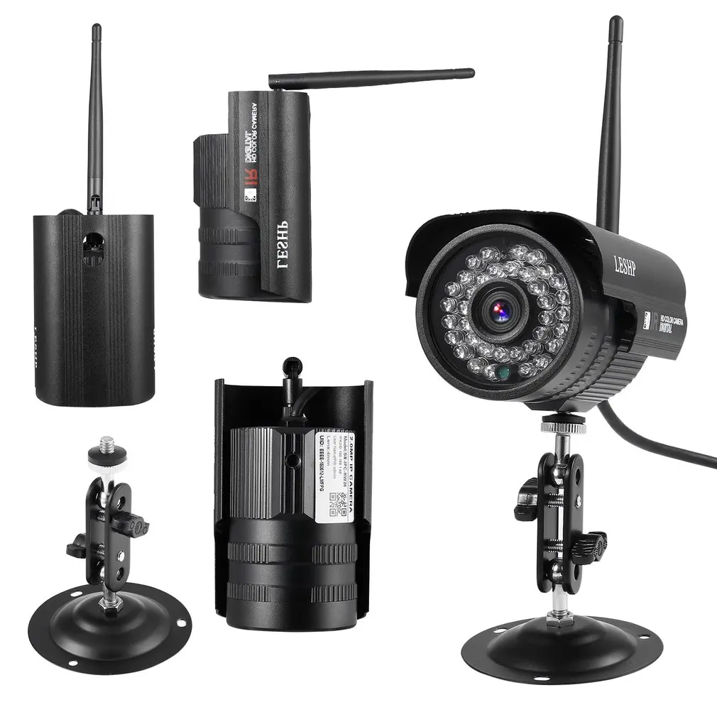 LESHP HW24 1080P 2,0 мегапиксельный прогрессивный CMOS сенсор 36 шт. ИК светодиодный с wifi цветной CCD ip-камера для домашней безопасности