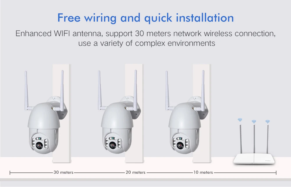 Hebeiros HD1080P IP66 Водонепроницаемая уличная облачная Tuya Wifi камера беспроводная охранная камера видеонаблюдения IP PTZ камера Smart Life APP